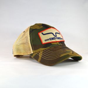 Kimes Ranch Vintage Trucker Kimes Patch Camo Snapback Hat